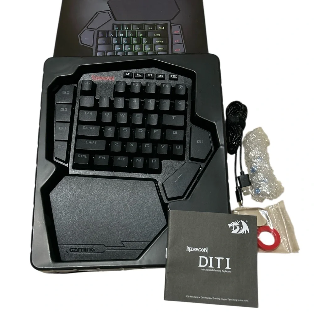 Redragon DITI One-handed RGB Mechanical Gaming Keyboard - Unused/Open Box